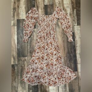 PROMESA SMOCKED CHEST RUSTIC DRESS XS